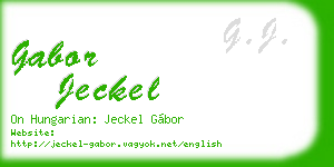 gabor jeckel business card